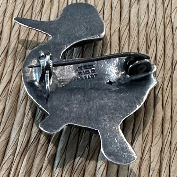 DUCK/BIRD brooch stamped “silver, made in Mexico, handmade” - Picture 6 of 9